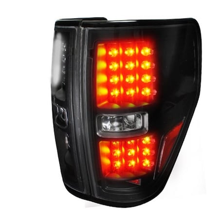 Overtime LED Tail Lights for 09 to 12 Ford F150- Black - 7 x 16 x 30 in. OV3197502